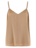 Fabiana Filippi Beige Viscose Tank Tops