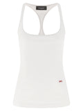 Dsquared² White Cotton Tank Tops