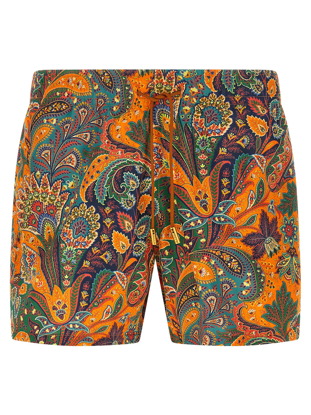 Etro Orange Polyester Swim Shorts