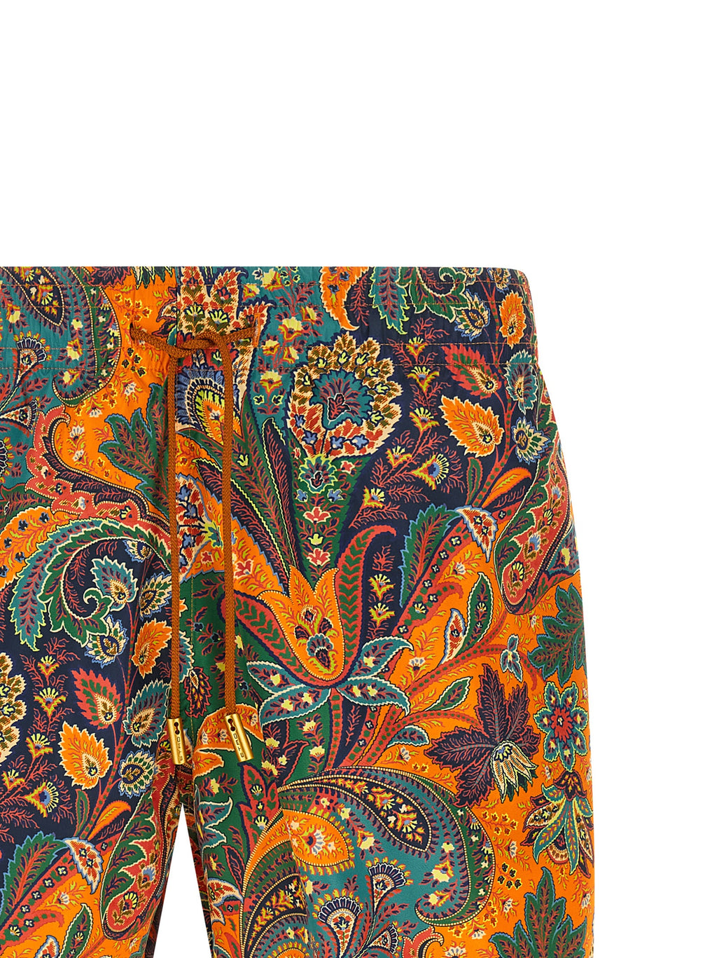 Etro Orange Polyester Swim Shorts