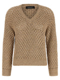 Fabiana Filippi Brown Cotton Cardigan