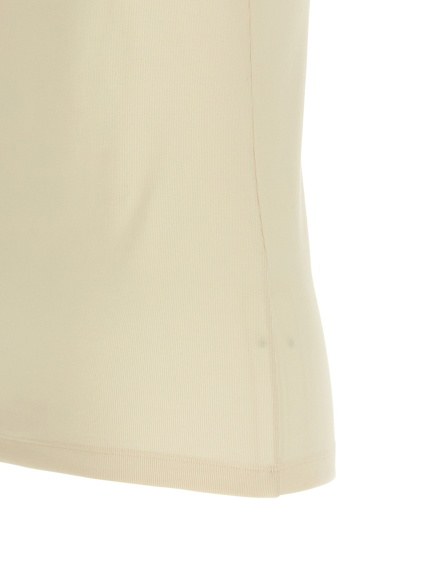 Fabiana Filippi Beige Cotton Sleeveles T-Shirt