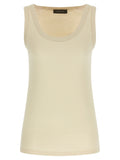 Fabiana Filippi Beige Cotton Tank Tops