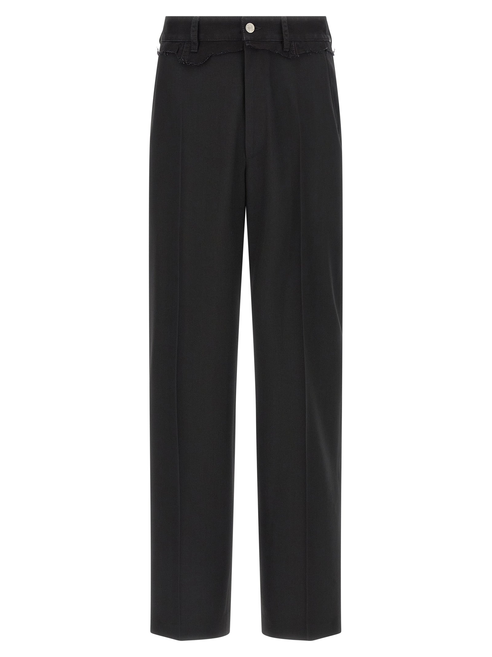 MM6 Maison Margiela Black Polyester Casual Pants