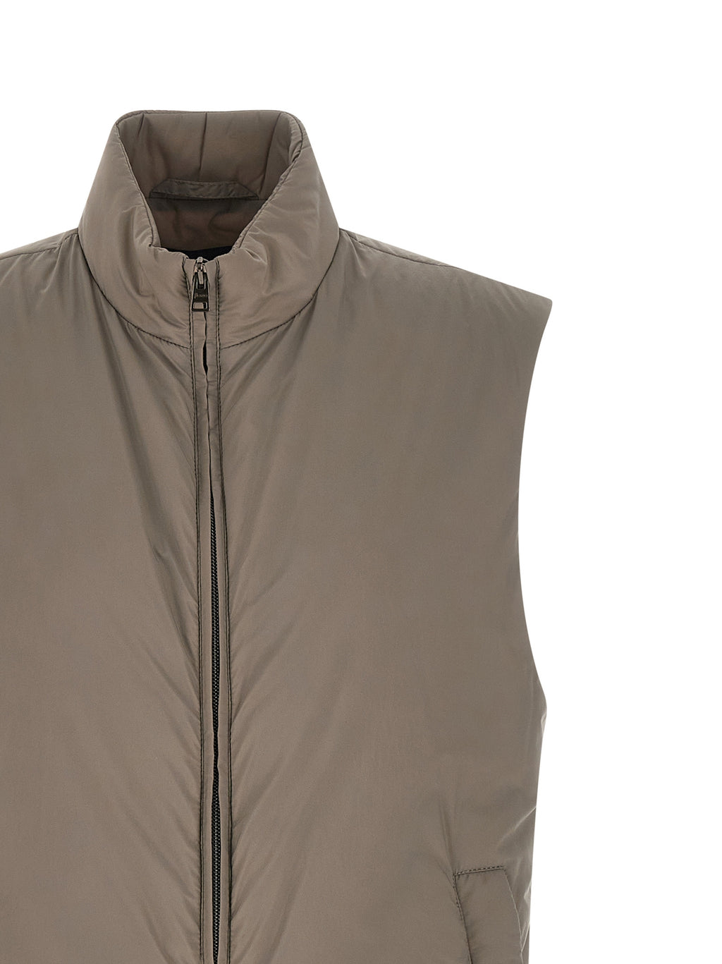 Herno Gray Polyamide Sleeveless Jacket