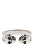 Alexander McQueen Silver Stainless Steel Ring