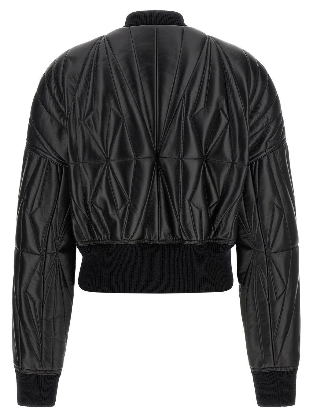 Rick Owens Black Lamb Leather Leather Jacket