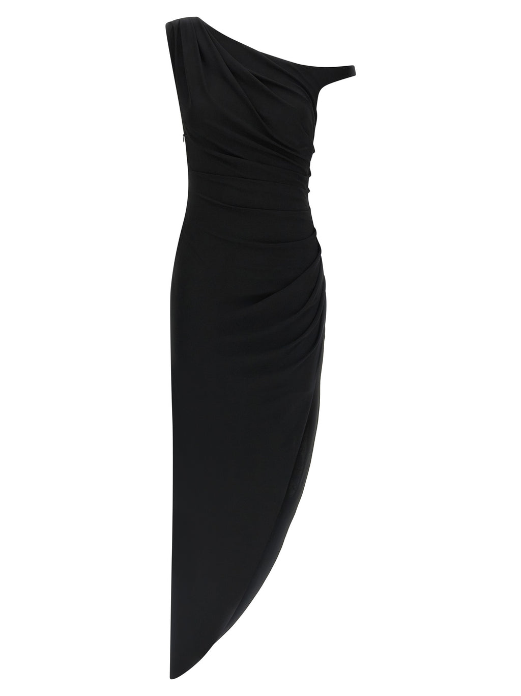Elisabetta Franchi Black Viscose Midi Dress