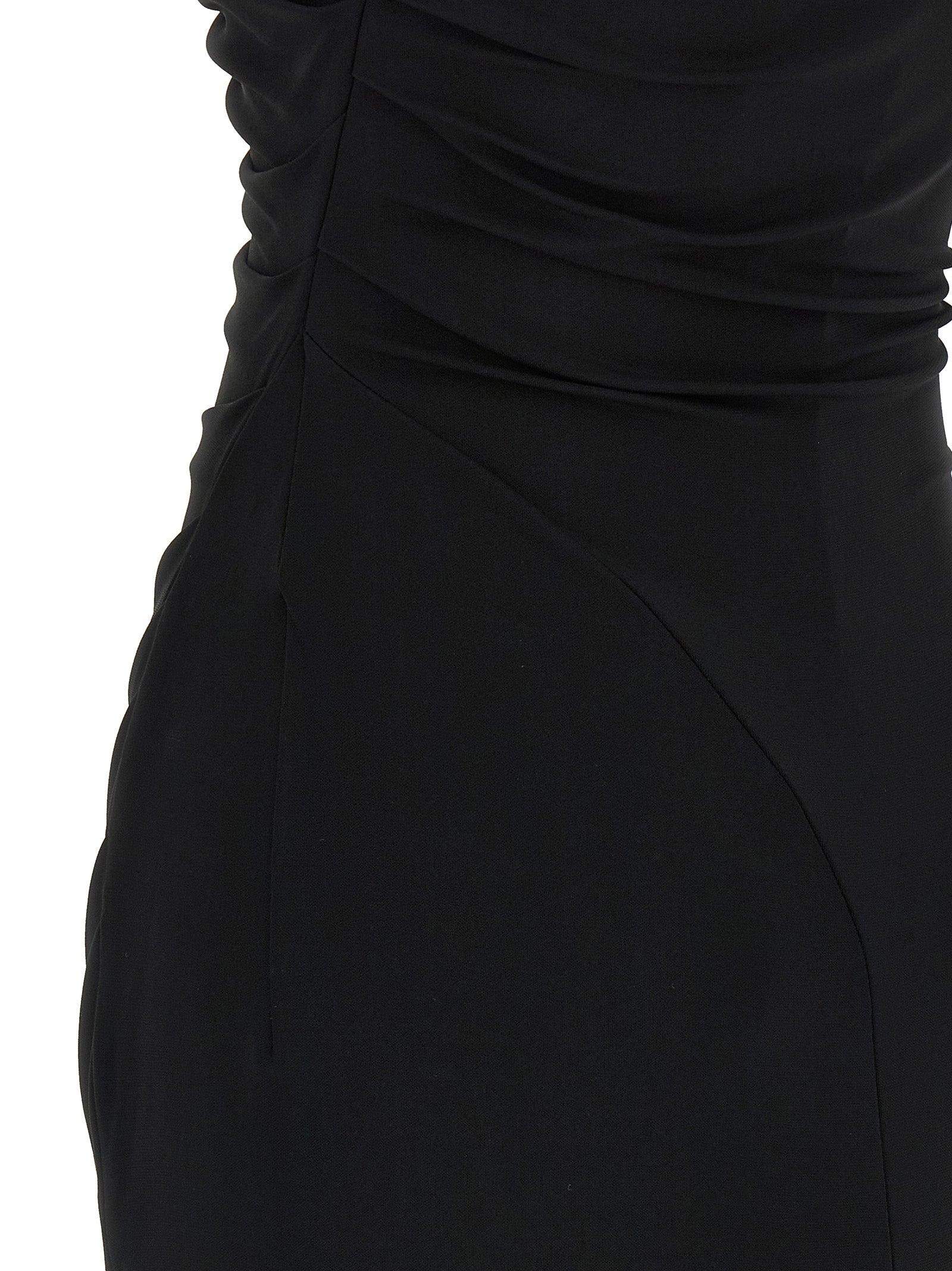 Elisabetta Franchi Black Viscose Midi Dress