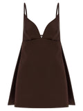 Elisabetta Franchi Brown Polyester Short Dress