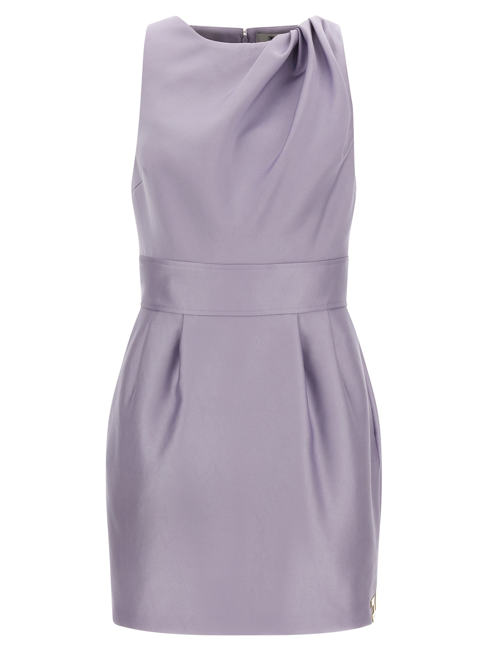 Elisabetta Franchi Purple Polyester Short Dress