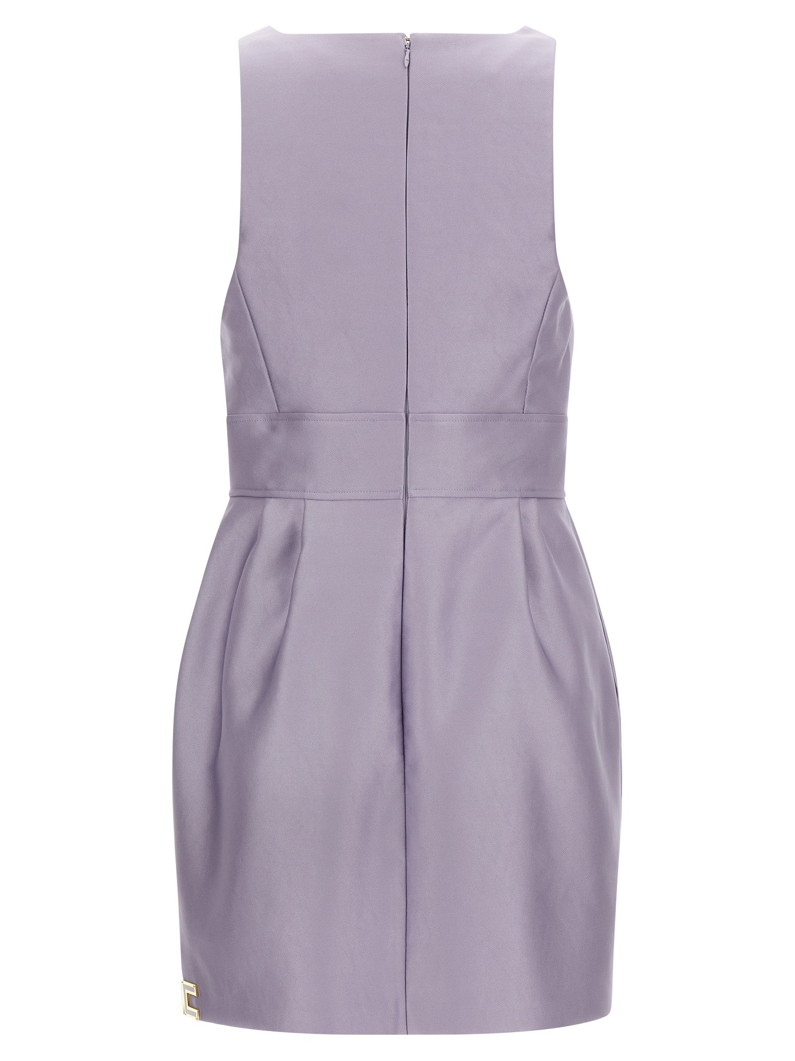 Elisabetta Franchi Purple Polyester Short Dress