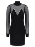 Elisabetta Franchi Black Viscose Short Dress