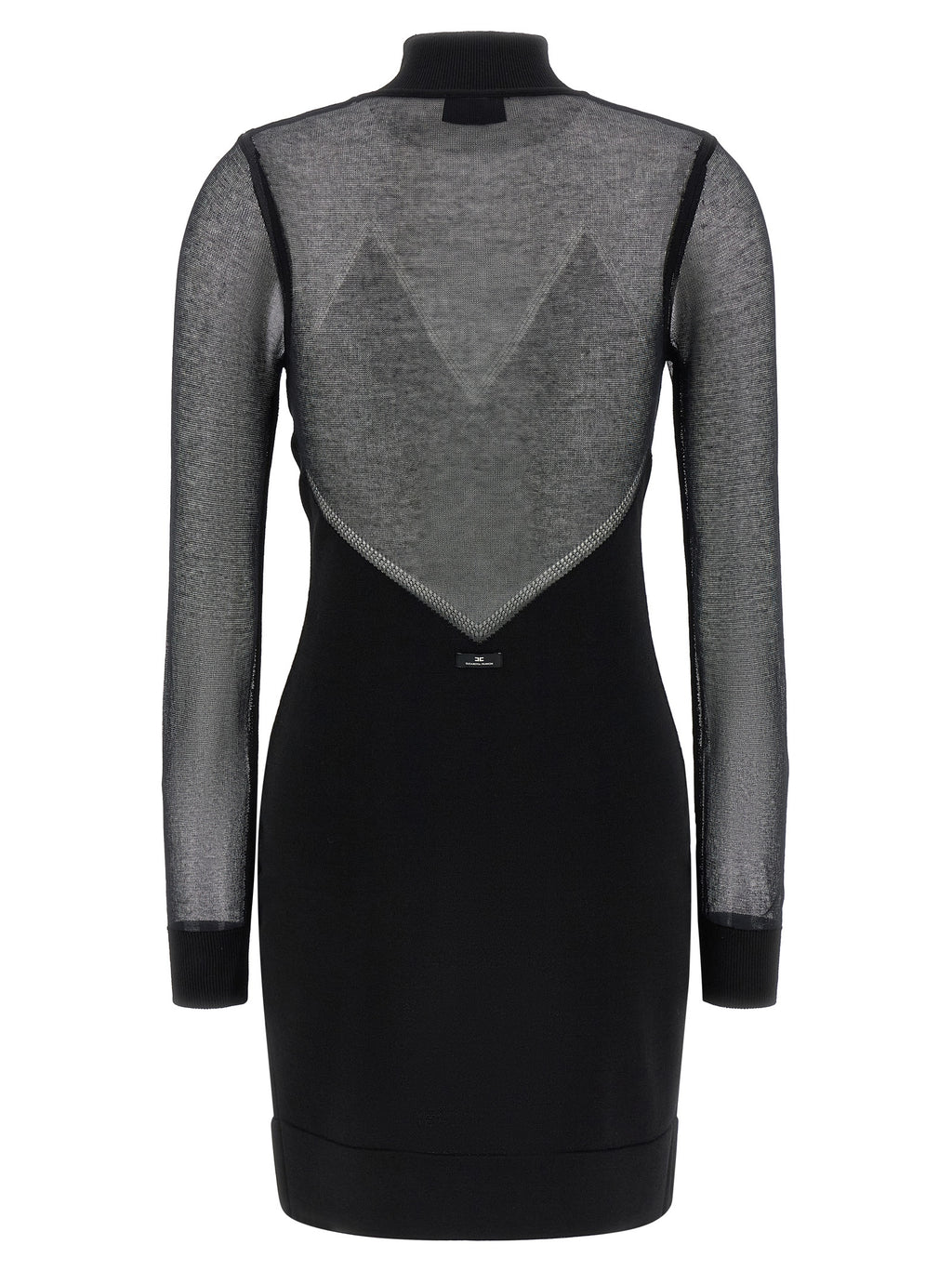Elisabetta Franchi Black Viscose Short Dress