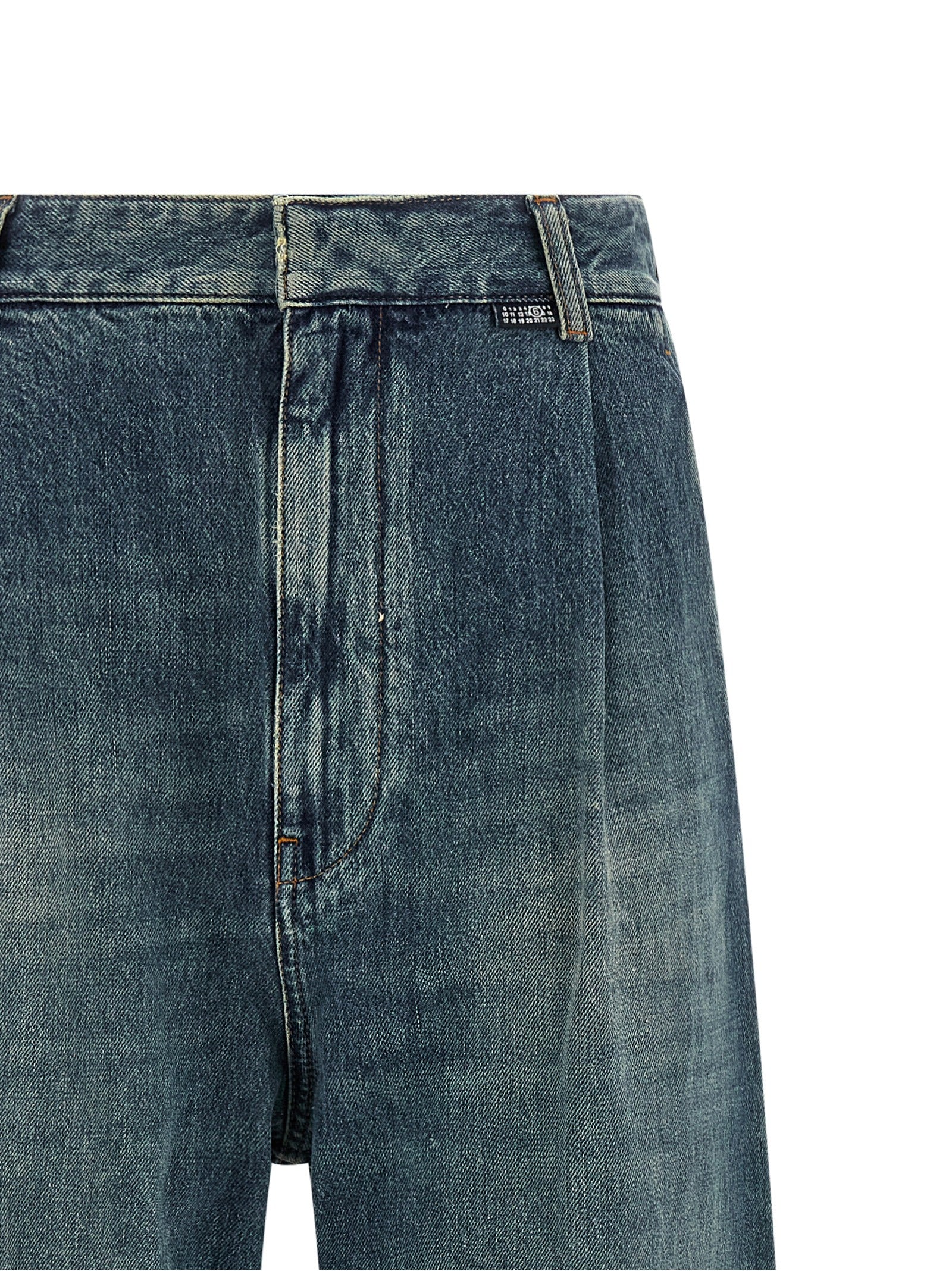 MM6 Maison Margiela Blue Cotton Jeans Denim