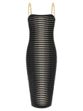 Elisabetta Franchi Bicolor Viscose Midi Dress
