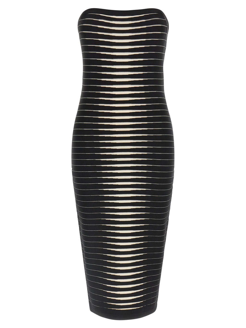 Elisabetta Franchi Bicolor Viscose Midi Dress