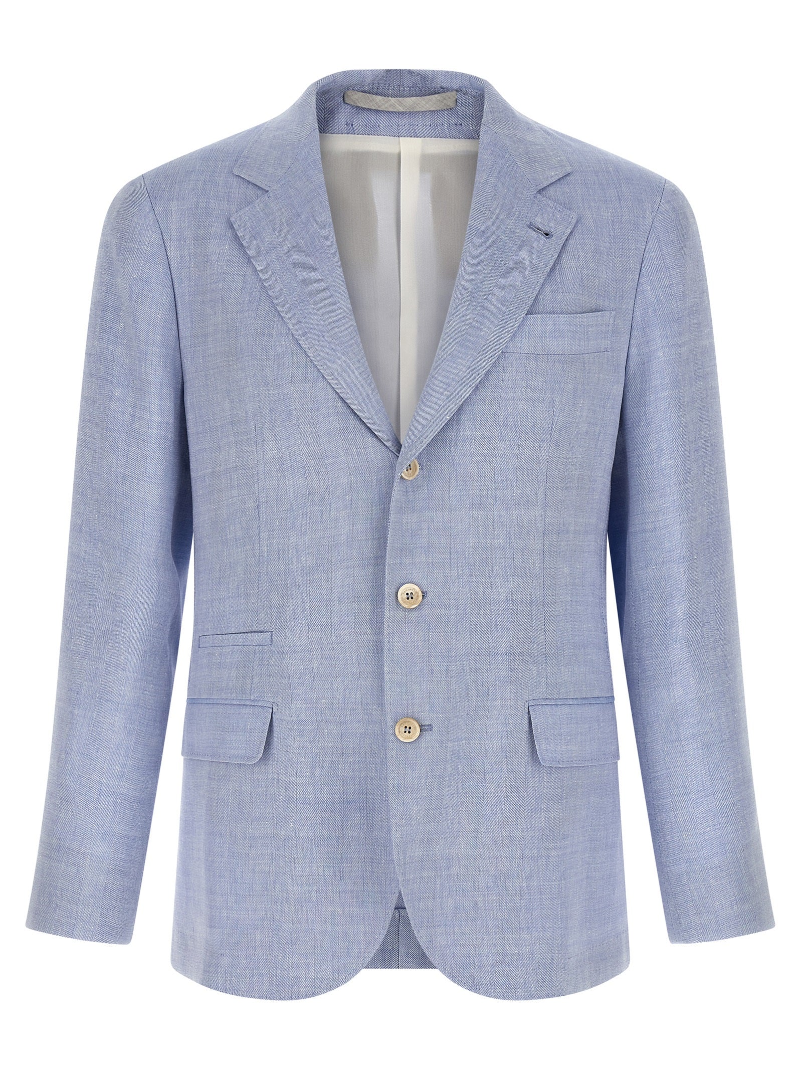 Brunello Cucinelli Blue Linen Blazer