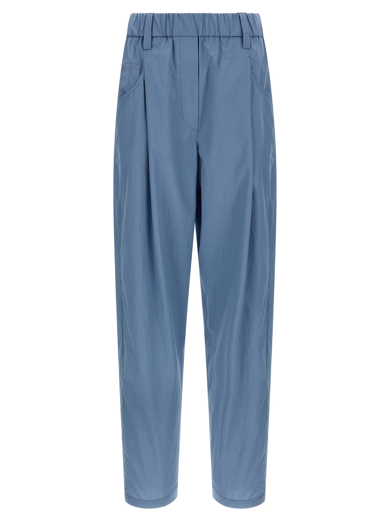 Brunello Cucinelli Blue Cotton Casual Pants