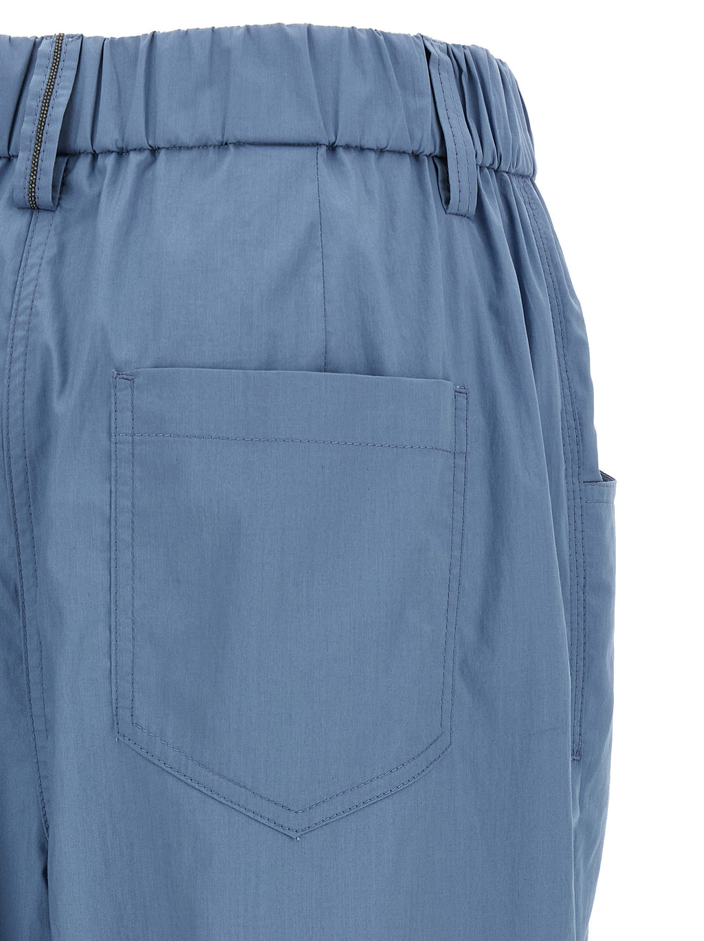 Brunello Cucinelli Blue Cotton Casual Pants