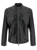 Dsquared² Black Leather Leather Jacket