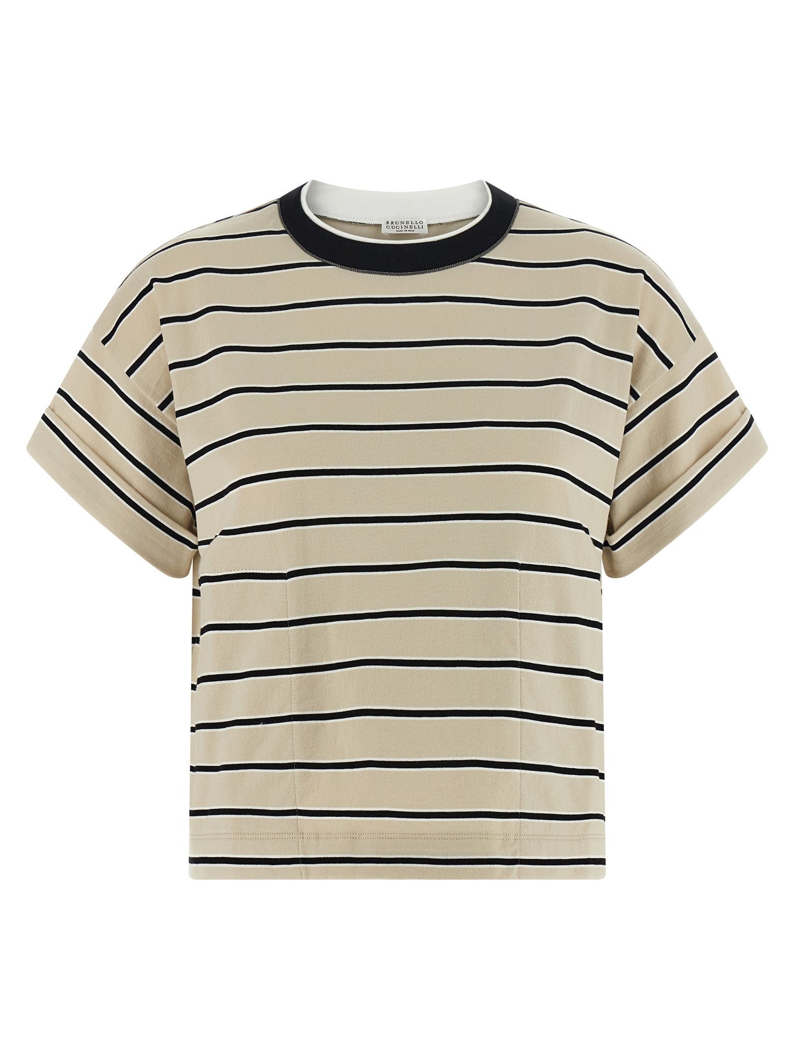 Brunello Cucinelli Beige Cotton T-Shirt