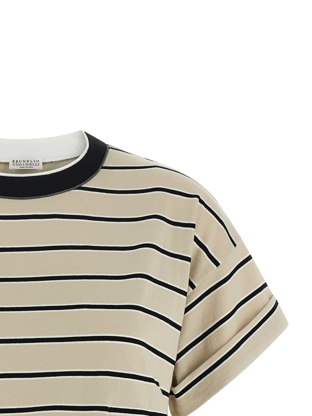 Brunello Cucinelli Beige Cotton T-Shirt