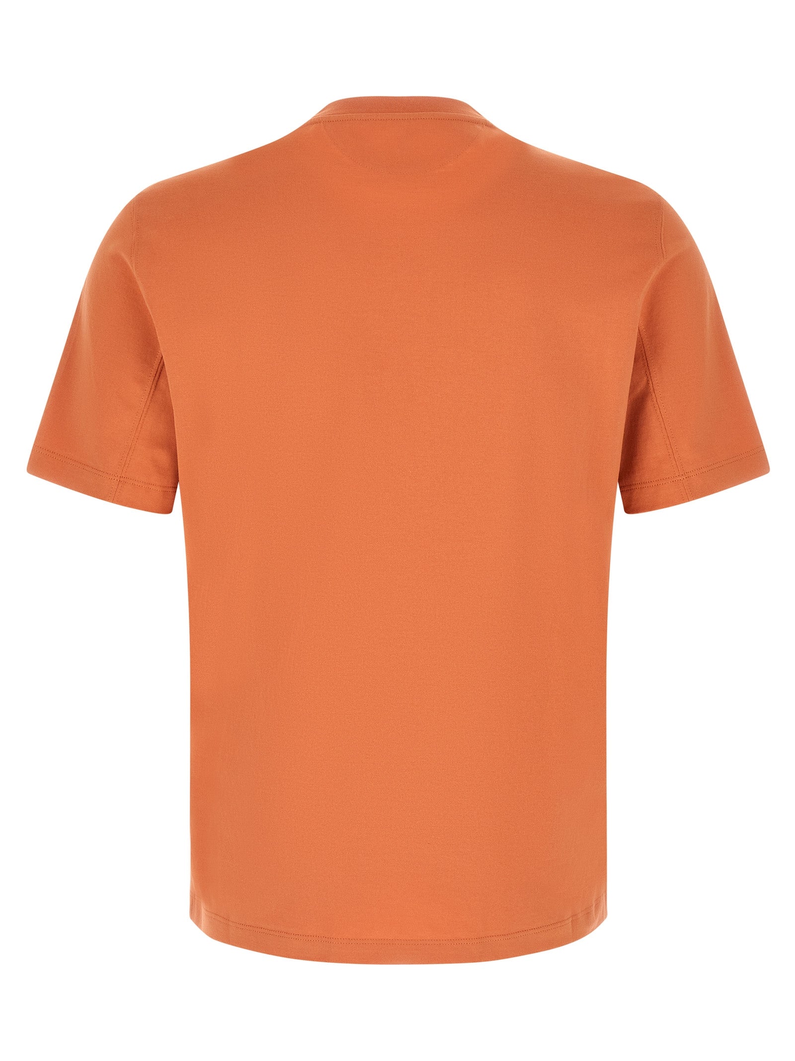 Brunello Cucinelli Orange Cotton T-Shirt