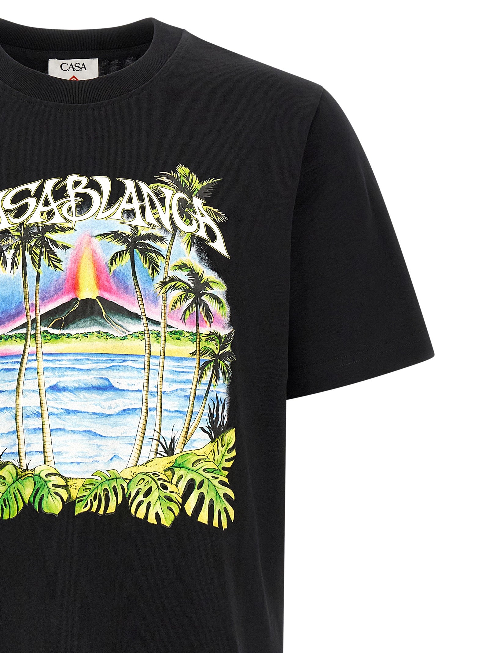 Casablanca Black Organic Cotton T-Shirt