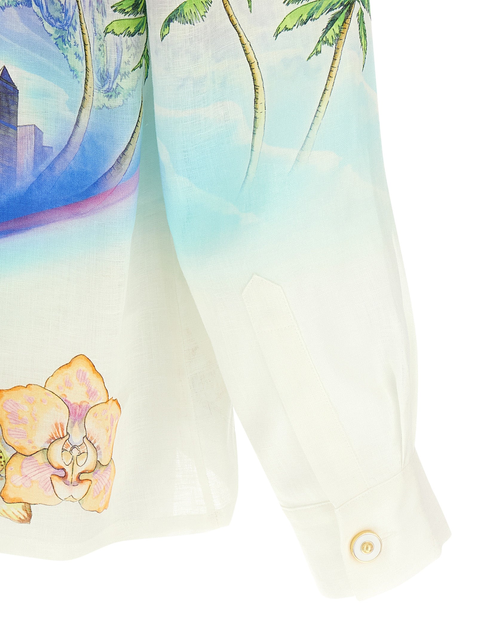 Casablanca Multicolor Linen Blouse