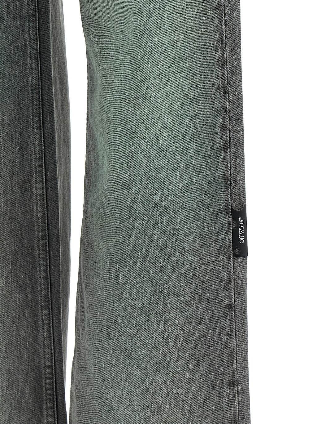 Off-White Gray Cotton Jeans Denim