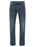 Dolce & Gabbana Blue Cotton Straight-Leg Jeans