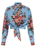 Dolce & Gabbana Blue Cotton Blouse