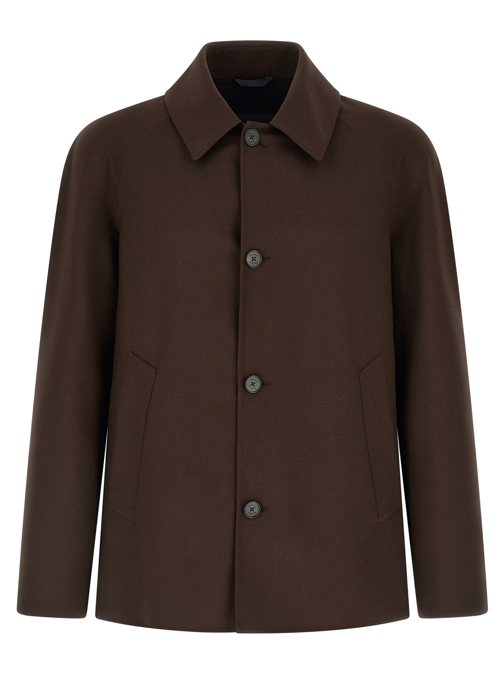 Herno Brown Polyester Full-Length Jacket