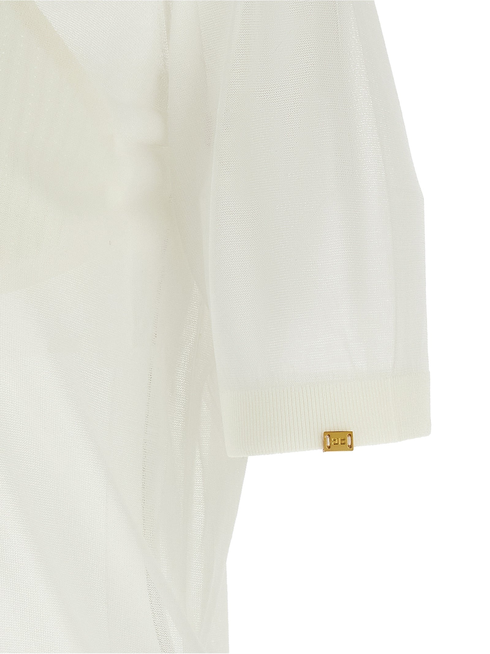 Elisabetta Franchi White Viscose Polo Shirt