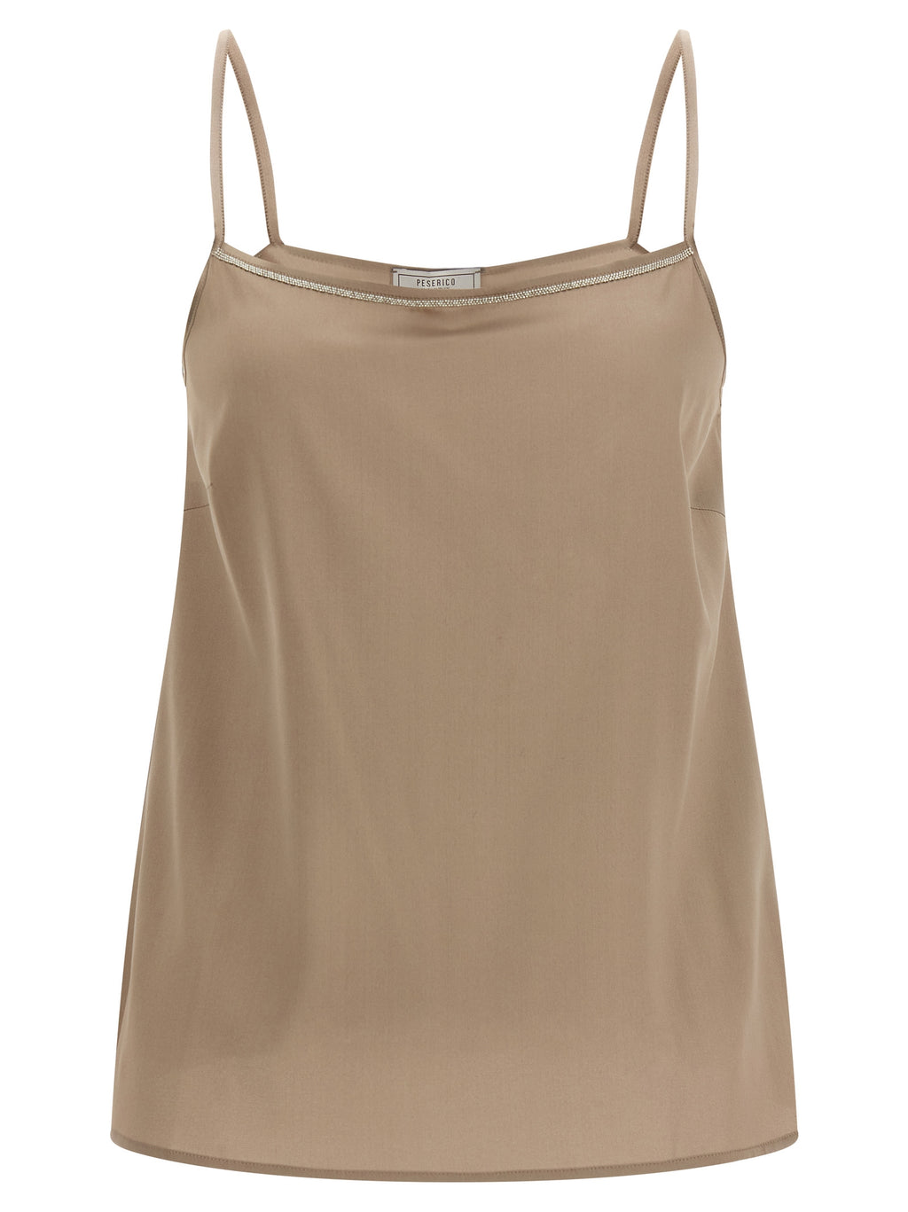 Peserico Brown Silk Blouse