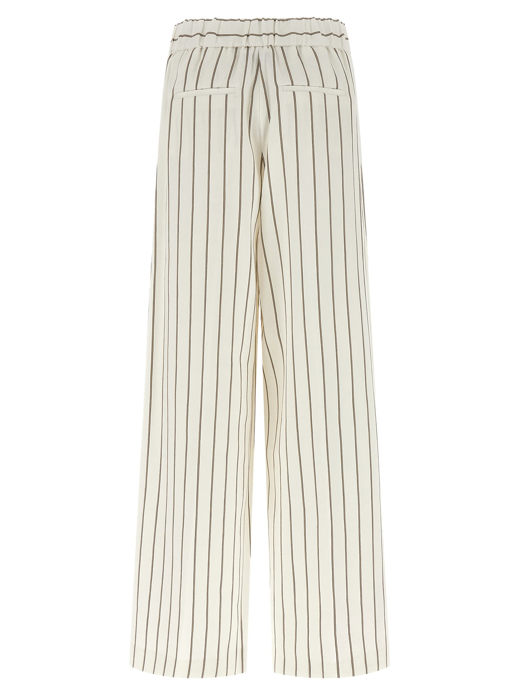 Peserico White Linen Casual Pants