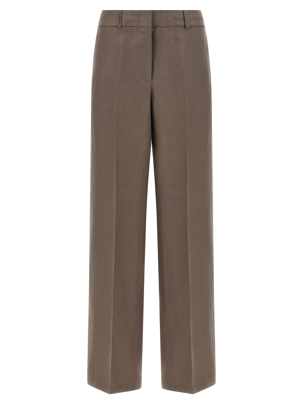 Peserico Brown Linen Pants