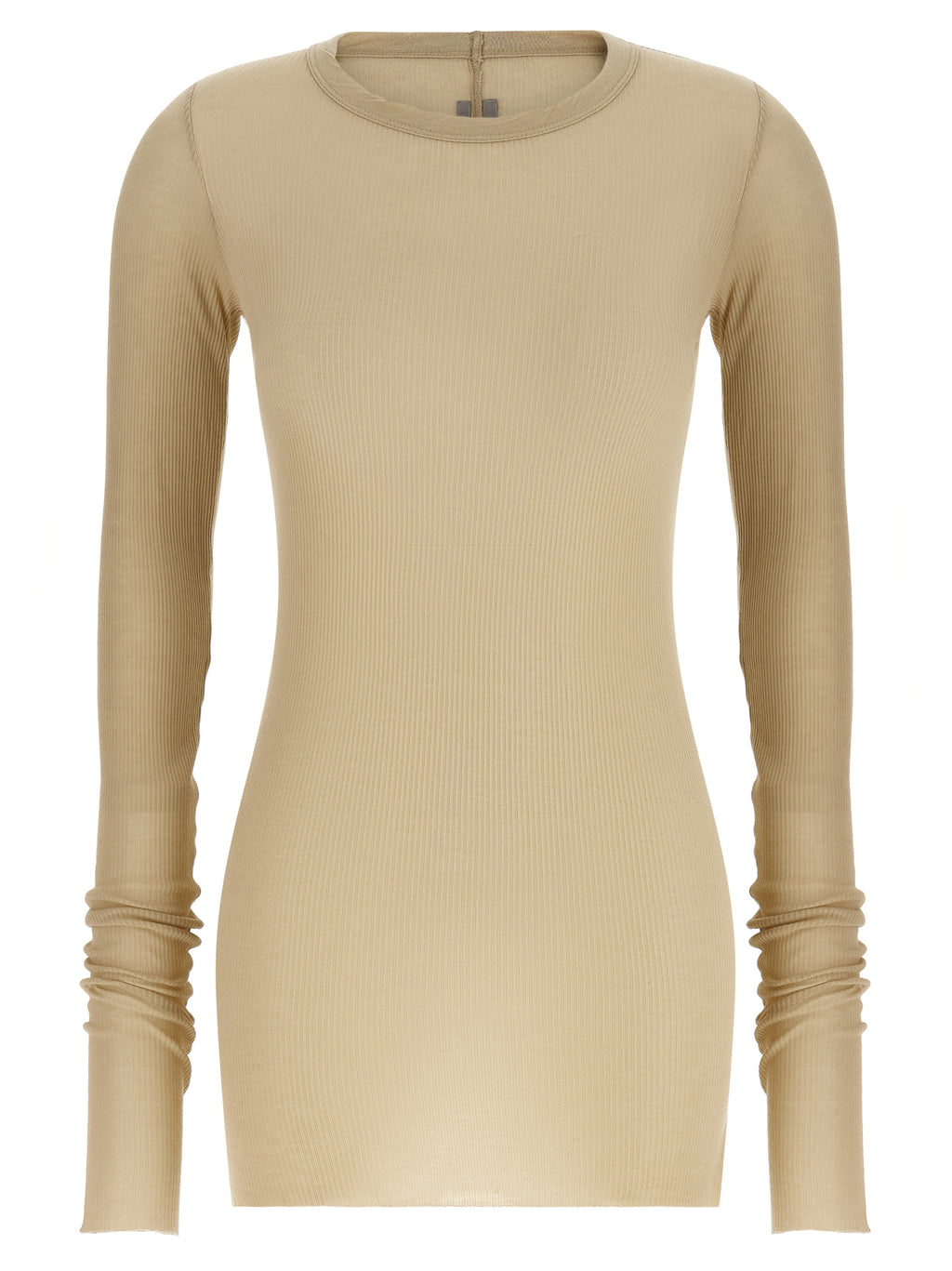 Rick Owens Beige Viscose Long Sleeve T-Shirt