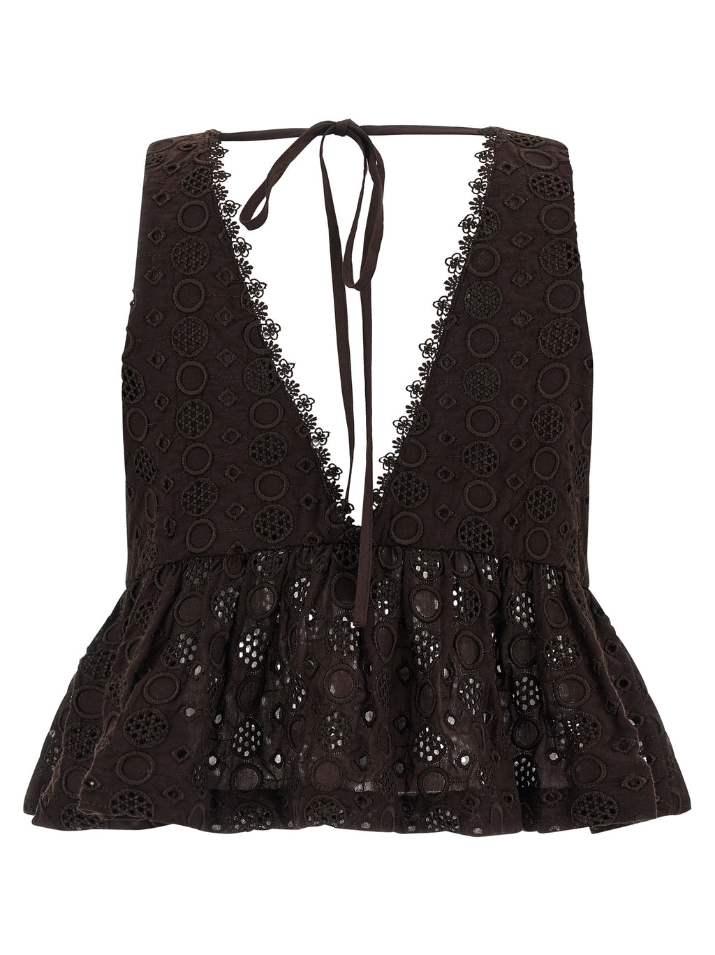 PINKO Brown Cotton Blouse