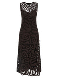 PINKO Brown Viscose Long Dress