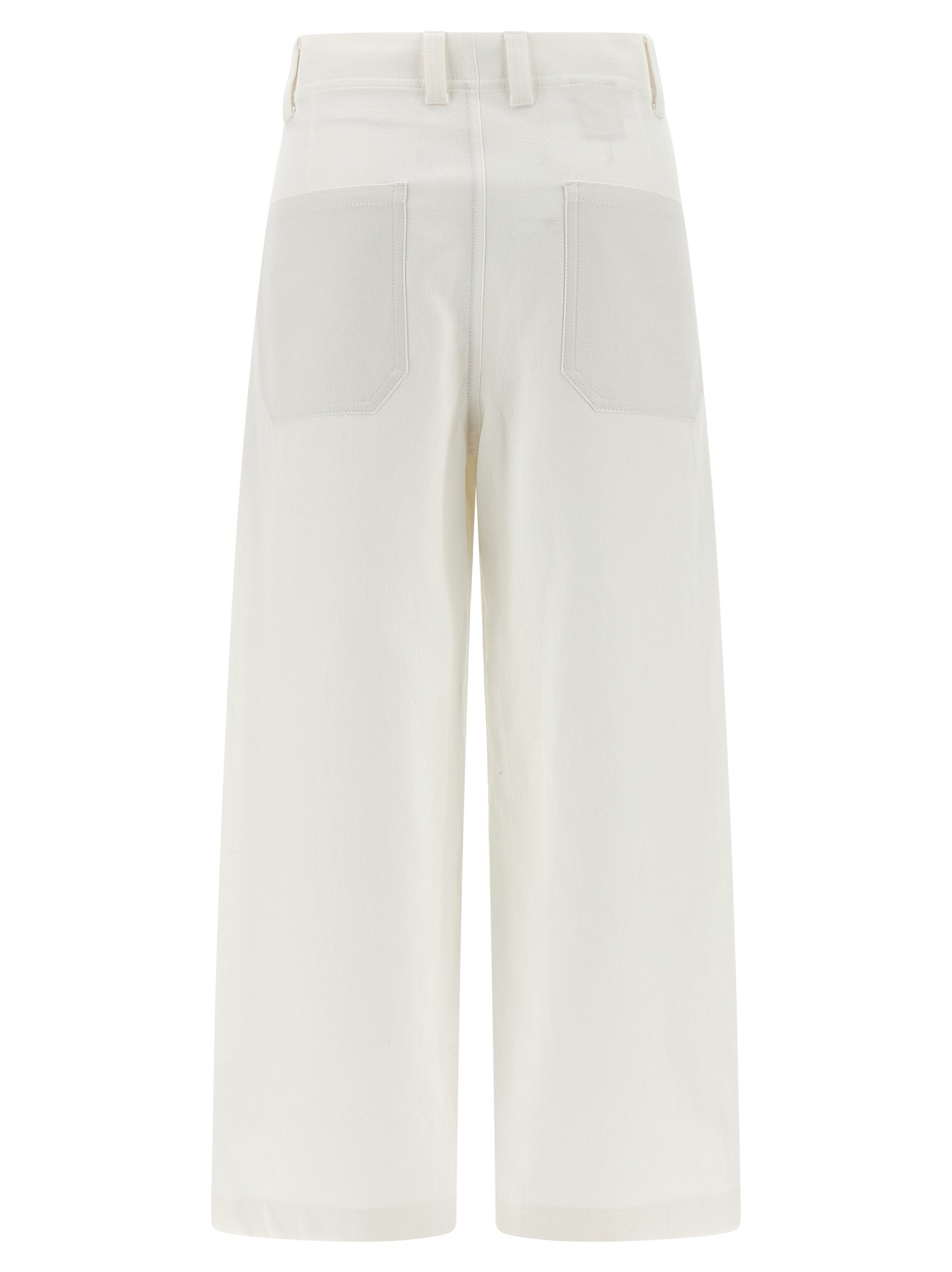 Brunello Cucinelli White Cotton Chino Pants
