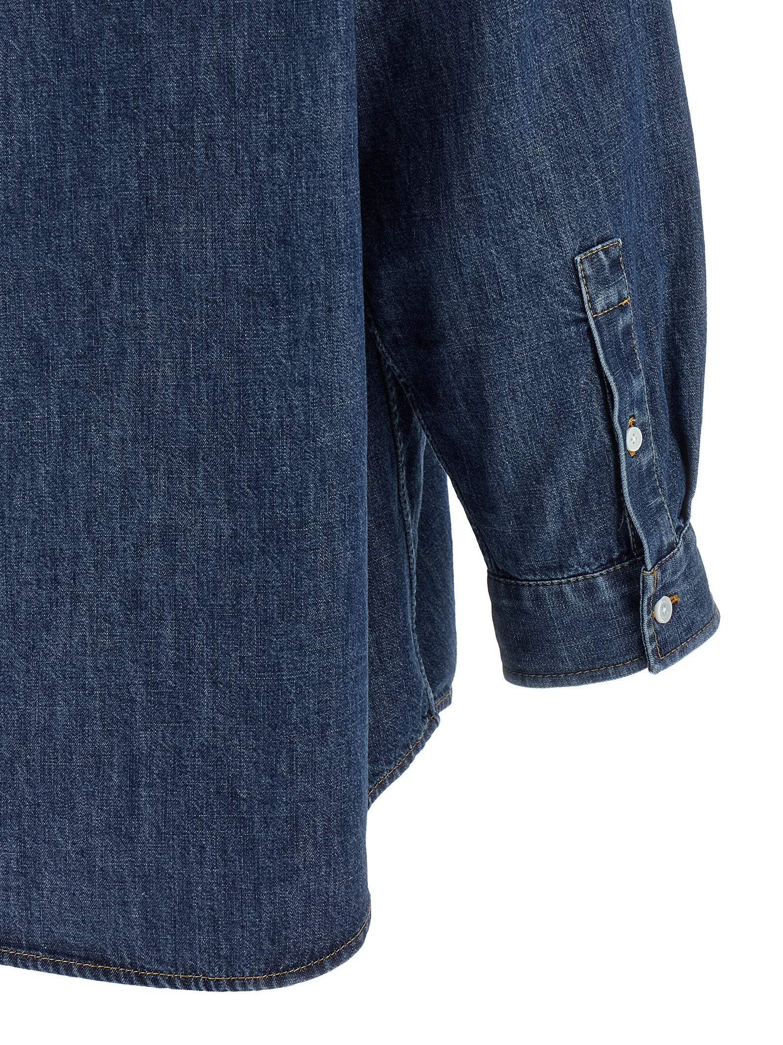 Valentino Garavani Blue Cotton Blouse