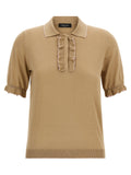 Fabiana Filippi Beige Silk Polo Shirt