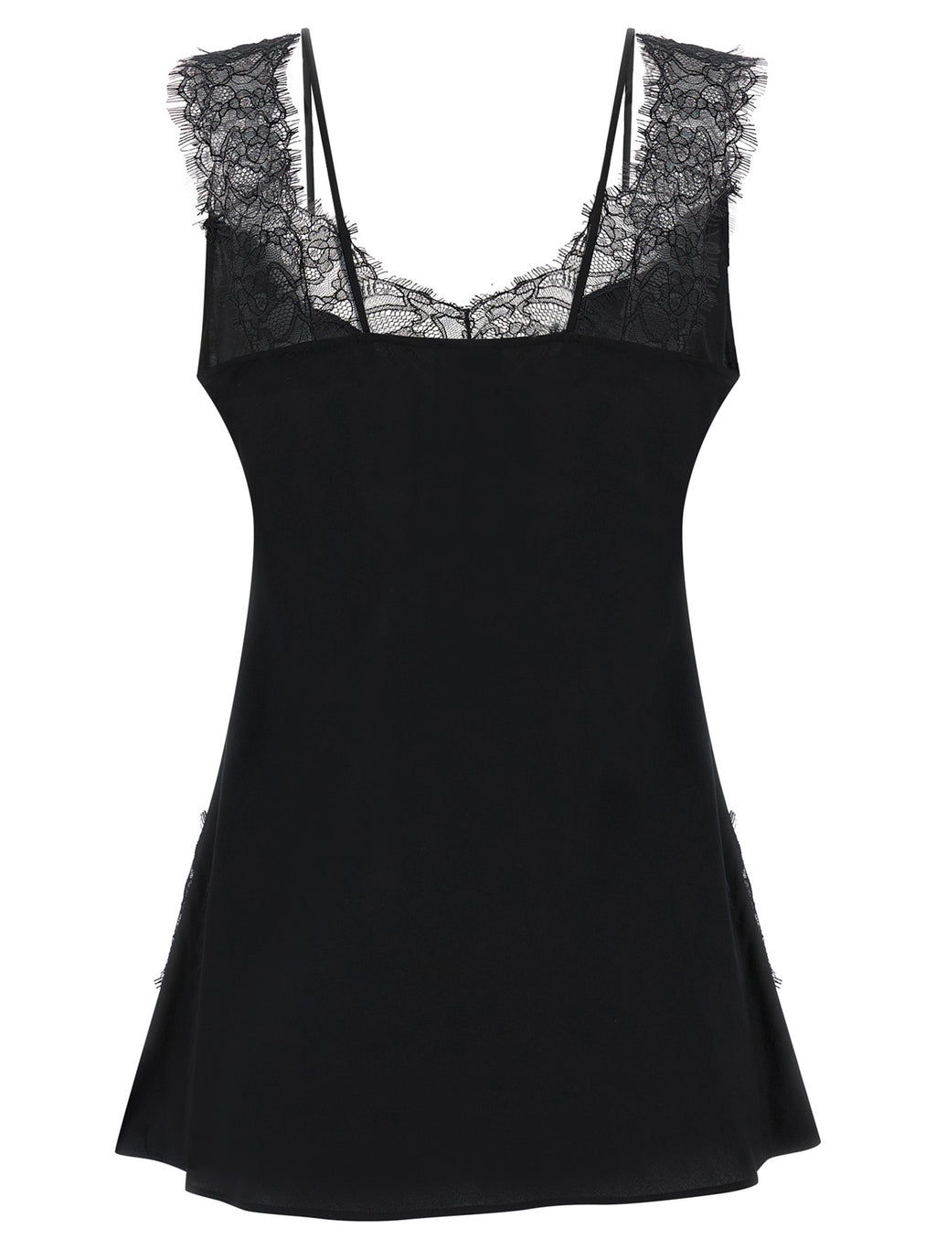 PINKO Black Viscose Sleeveles T-Shirt