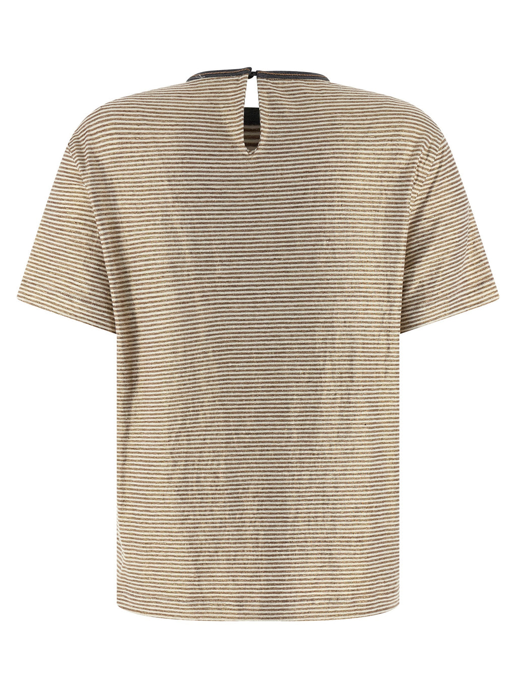Brunello Cucinelli Multicolor Linen T-Shirt