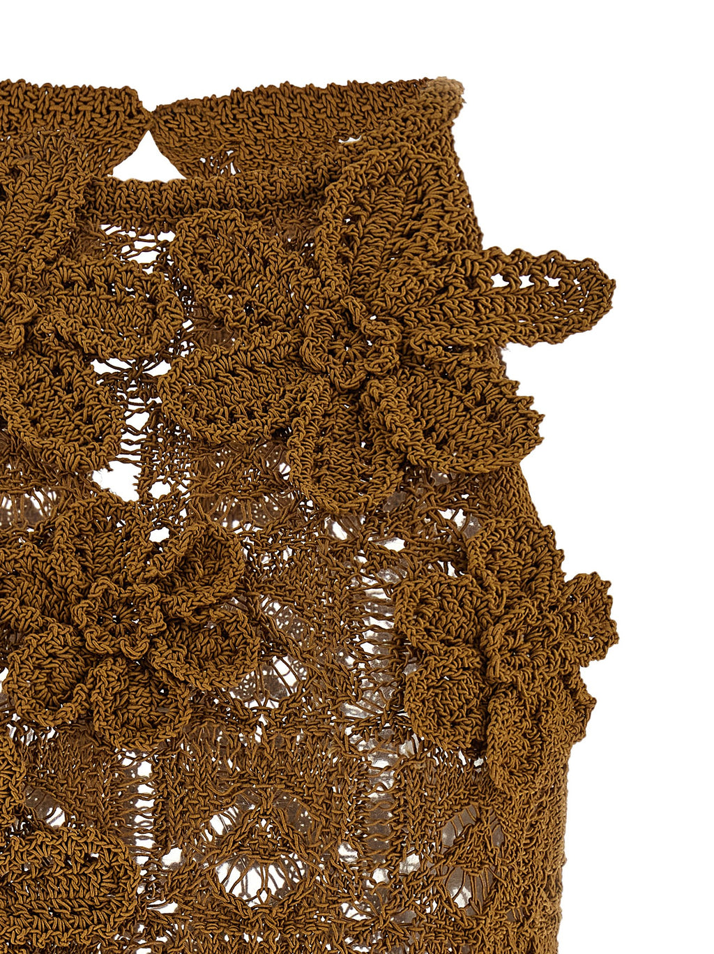 PINKO Brown Cotton Sleeveles T-Shirt