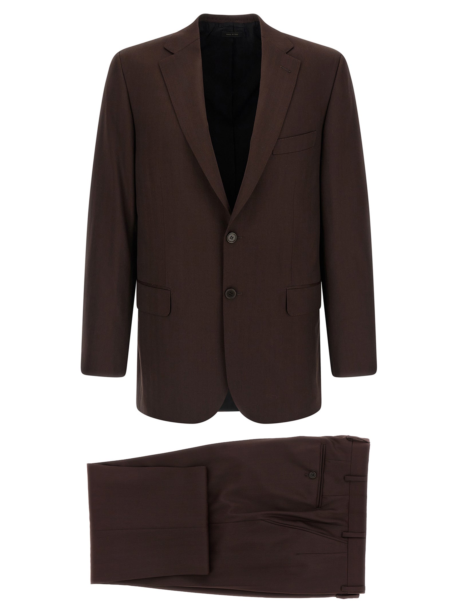 Brioni Brown Wool Two-Piece Suit