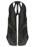Rick Owens Black Bull Skin Sleeveless Jacket