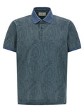 Etro Blue Cotton Polo Shirt